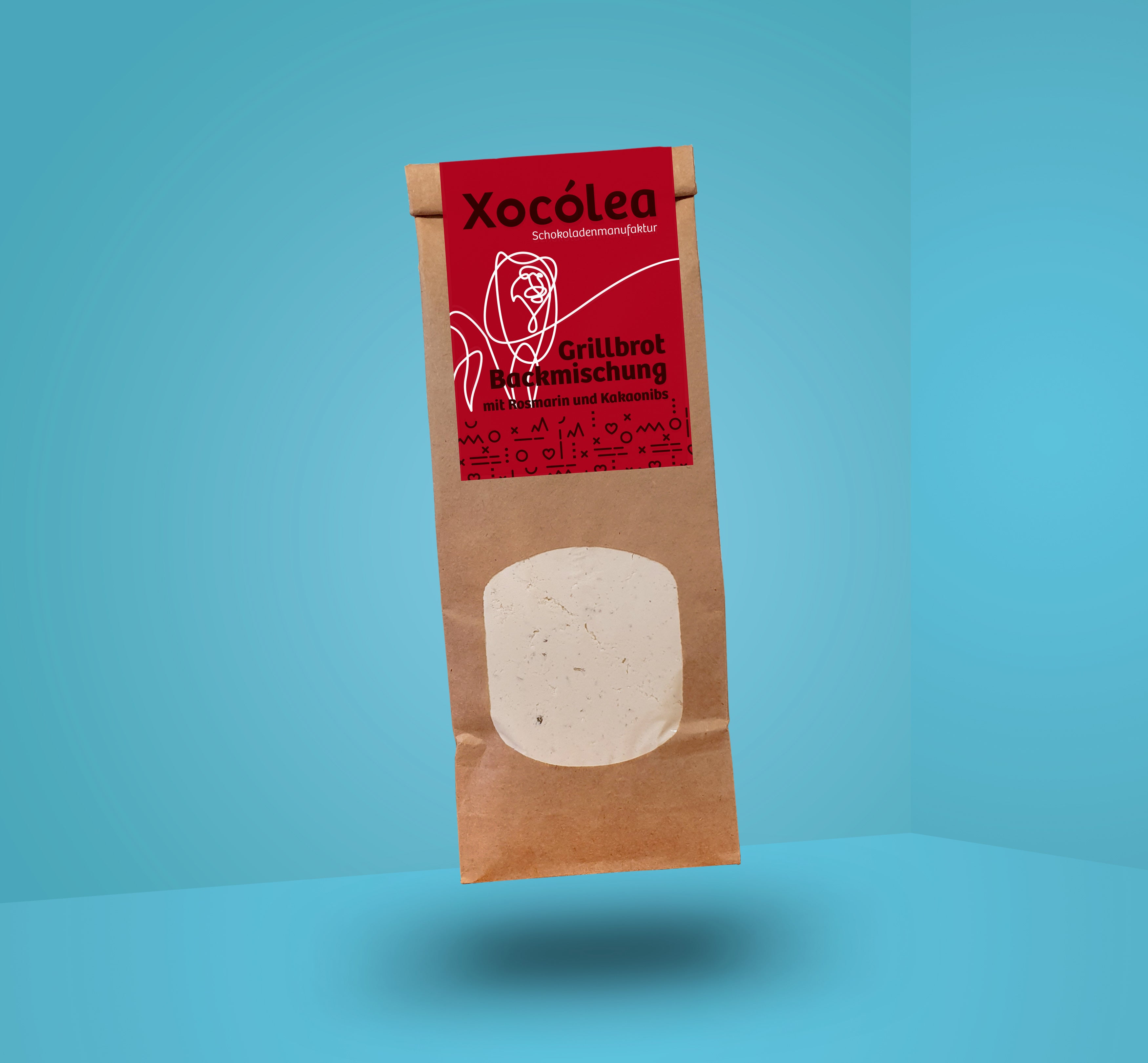 Backmischung Grillbrot mit Rosamarin und Kakaonibs